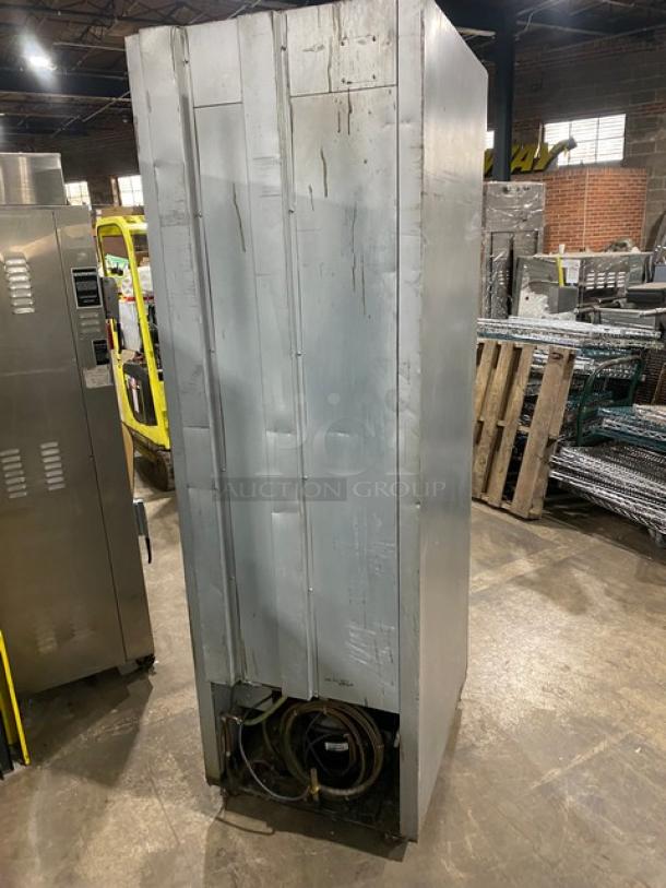 Beverage-Air Commercial Stainless Steel Solid Single Door Reach In Refrigerator! With Poly Coated Wire Racks! Model: KR24-1AS SN: 5026859! 115V 1 Phase! On Casters! - Image 4 of 9