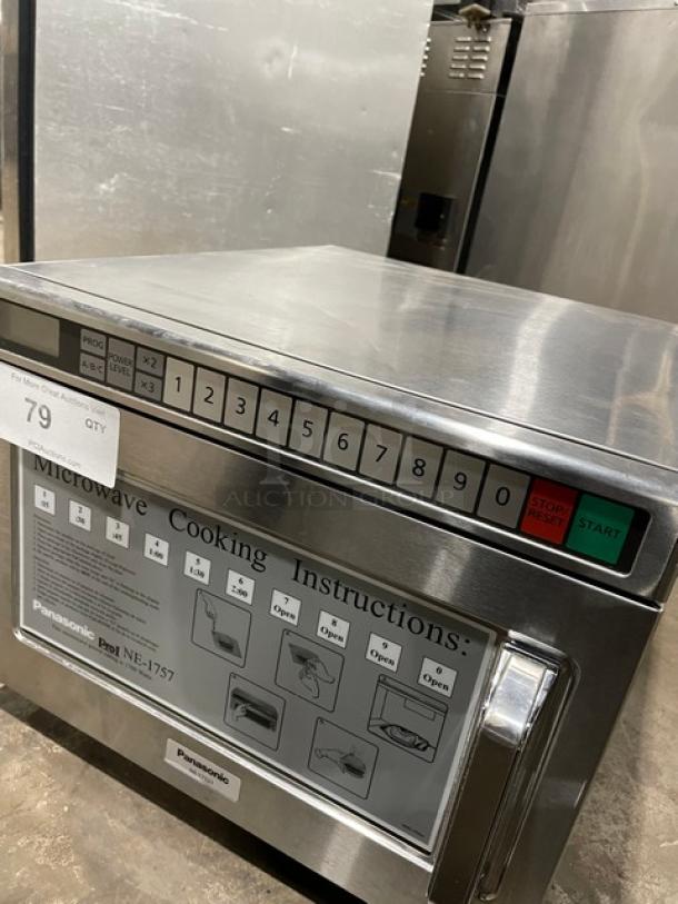 Panasonic Commercial Stainless Steel Electric Powered Countertop Heavy Duty Microwave Oven! With Programable Memory Pad! Model: NE-17521 SN: 6AN2270053! 208/230V 1 Phase! - Image 7 of 8
