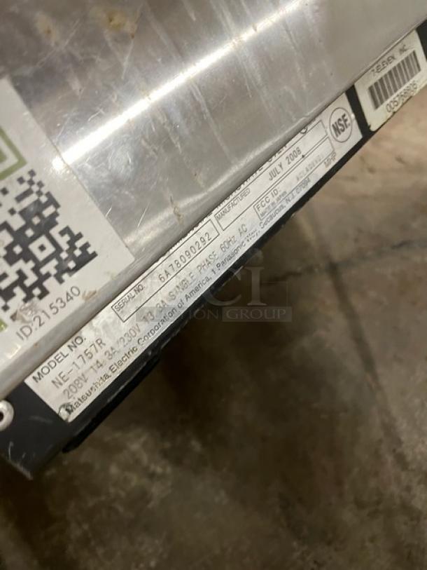 Panasonic Commercial Stainless Steel Electric Powered Countertop Heavy Duty Microwave Oven! With Programable Memory Pad! Model: NE-1757R SN: 6A78090292! 208/230V 1 Phase! - Image 7 of 8
