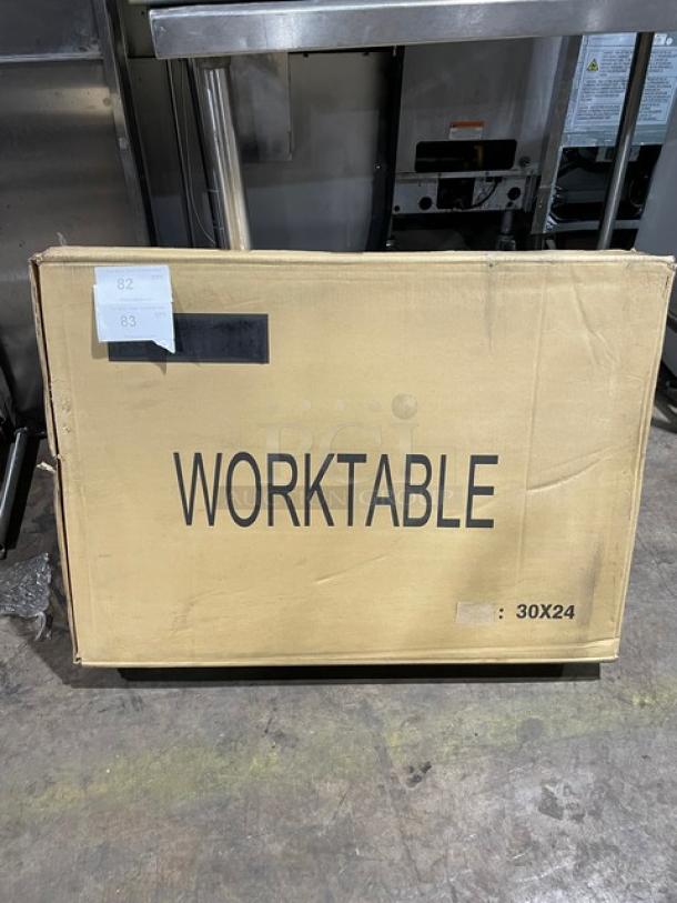 BRAND NEW! IN THE BOX! Pantin Commercial Stainless Steel 30"x24" Worktable! With Rice Cooker Cut Out! With Double Undershelf! On Legs! - Image 1 of 8