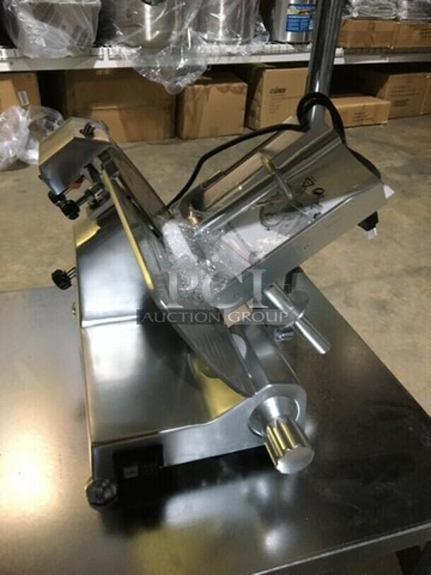 BRAND NEW! IN THE BOX! USR Brands! 2024! Commercial Stainless Steel Electric Powered Countertop Deli Meat Slicer! With 10" Blade! Model: HBS-250L! 115V 1 Phase! - Image 2 of 6