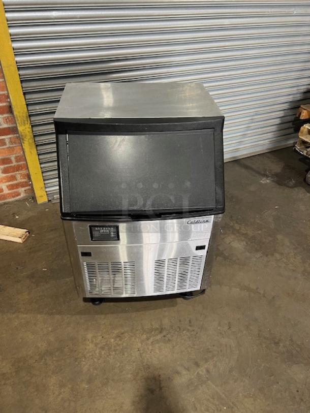 ColdLine! 2021 Late Model! Commercial Stainless Steel Undercounter Air-Cooled Half Cube Ice Making Machine/Ice Bin Combo! With Slide-Up Access Door! Model: ICE280-HA! 115V! On Legs! - Image 1 of 7