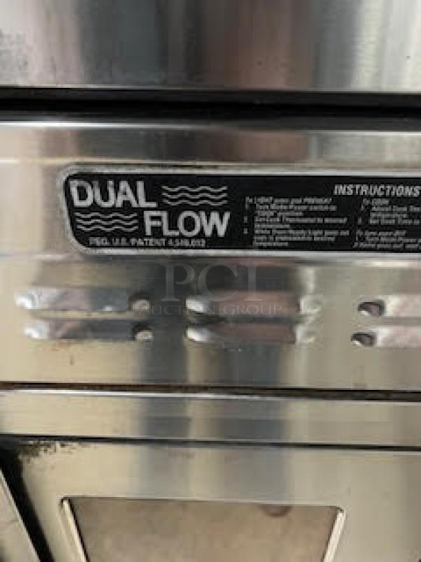 WOW! Blodgett Commercial Stainless Steel Natural Gas Powered Dual Flow Double Stacked Convection Oven! With Wired Oven Racks! On Casters! 2X Your Bid Makes One Unit! - Image 6 of 9