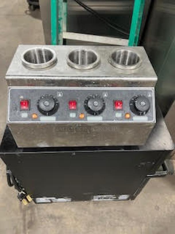 Commercial Stainless Steel Electric Powered Countertop Sauce/Bottle Warmer! Model: FY-QK-3! 110V! - Image 1 of 4