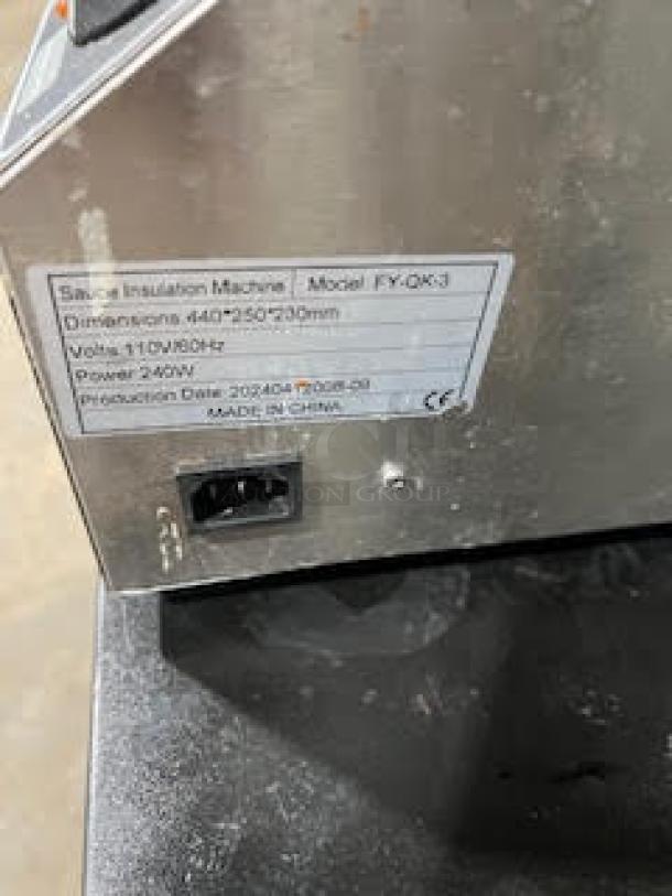 Commercial Stainless Steel Electric Powered Countertop Sauce/Bottle Warmer! Model: FY-QK-3! 110V! - Image 4 of 4