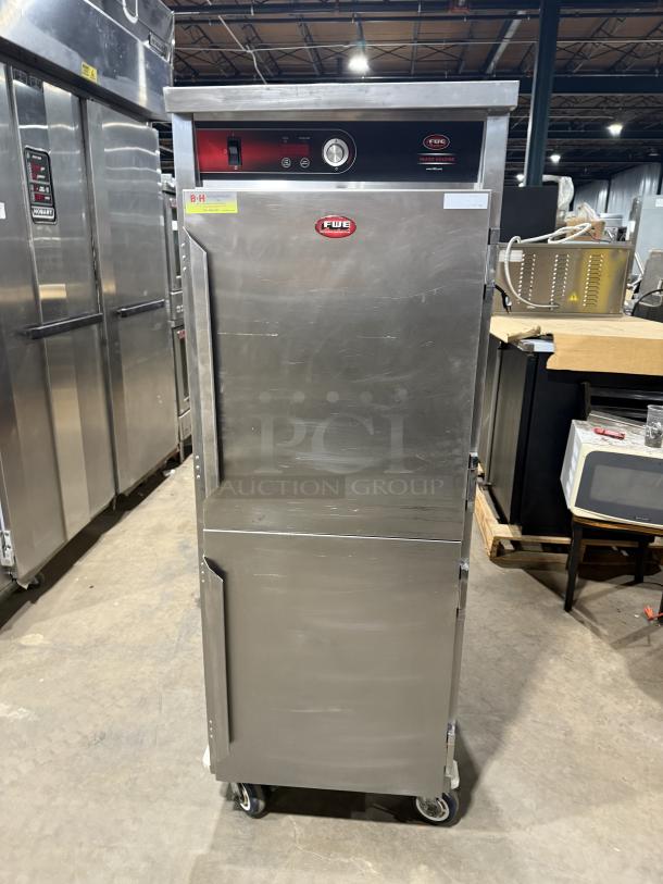 WOW! FWE TST-Series Commercial Stainless Steel Half Door Single Section Electric Powered Heated Holding/Proofing Cabinet! With Built In Pan Holding Rack! Model: TST-16-CHP SN: 196544701! 120V! On Casters! - Image 1 of 8