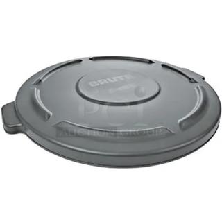 BRAND NEW! Rubbermaid Brute Series Commercial Heavy-Duty 55 Gal. Round Gray Trash Can Lid/Top! With Snap Lock & Built-In Handles! Model: FG265400GRAY! 4X Your Bid!