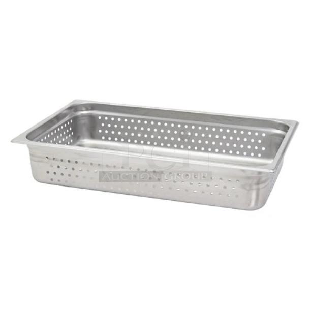 BRAND NEW! IN THE BOX! Adcraft Commercial Stainless Steel Perforated Steam Table/Hotel Pan! Model: PP-200F4! 2X Your Bid! - Image 1 of 1