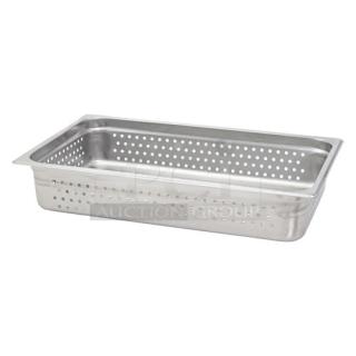 BRAND NEW! IN THE BOX! Adcraft Commercial Stainless Steel Perforated Steam Table/Hotel Pan! Model: PP-200F4! 2X Your Bid!
