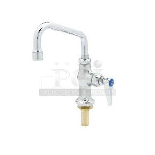 BRAND NEW! IN THE BOX! T&S Brass Commercial Polished Chrome Plated Single Temperature Deck Mount Pantry Faucet! With 6" Swing Nozzle! Model: B-0207!