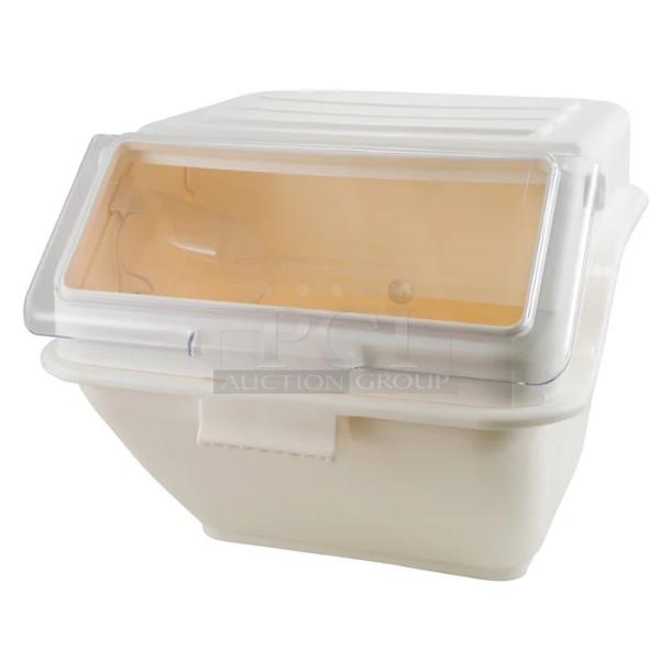BRAND NEW! Winco Commercial 10 Gal. Stackable Shelf Ingredient Bin! With Clear Easy-Open One-Handed Lid! Model: IB-10S! 2X Your Bid! - Image 1 of 1