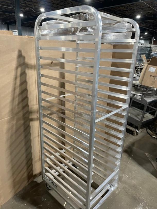BRAND NEW! Channel Manufacturing Commercial Heavy-Duty Aluminum 20-Pan End Load Sheet/Bun Pan Rack! Model: 401A! On Casters! - Image 2 of 8
