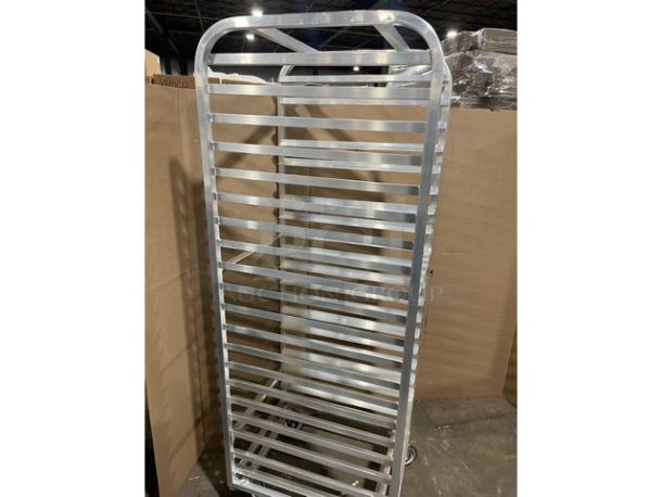 BRAND NEW! Channel Manufacturing Commercial Heavy-Duty Aluminum 20-Pan End Load Sheet/Bun Pan Rack! Model: 401A! On Casters! - Image 4 of 8