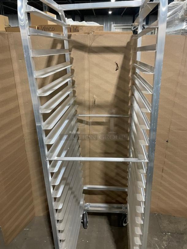 BRAND NEW! Channel Manufacturing Commercial Heavy-Duty Aluminum 20-Pan End Load Sheet/Bun Pan Rack! Model: 401A! On Casters! - Image 5 of 8