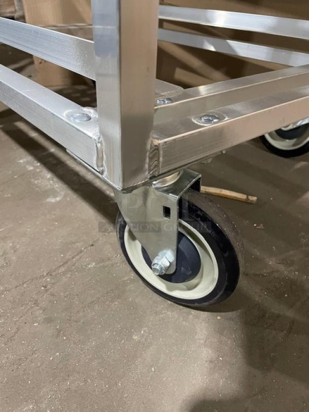 BRAND NEW! Channel Manufacturing Commercial Heavy-Duty Aluminum 20-Pan End Load Sheet/Bun Pan Rack! Model: 401A! On Casters! - Image 7 of 8