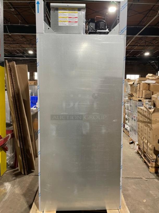 BRAND NEW! Victory UltraSpec Series Commercial Stainless Steel Solid Single Door Self-Contained Extra High Roll-In Refrigerator! With LED Lighting! With Stainless Steel Breakers & Ramp! With Touch Point™ Electronic Temperature Control/Indicator! Model: RIS-1D-S1-XH-HC SN: 14711986! 115V 1 Phase! - Image 3 of 12
