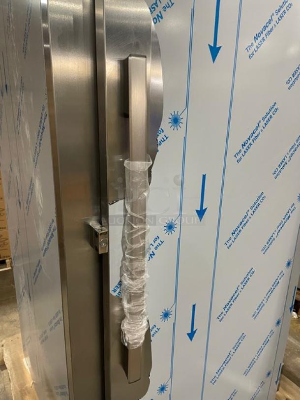 BRAND NEW! Victory UltraSpec Series Commercial Stainless Steel Solid Single Door Self-Contained Extra High Roll-In Refrigerator! With LED Lighting! With Stainless Steel Breakers & Ramp! With Touch Point™ Electronic Temperature Control/Indicator! Model: RIS-1D-S1-XH-HC SN: 14711986! 115V 1 Phase! - Image 10 of 12