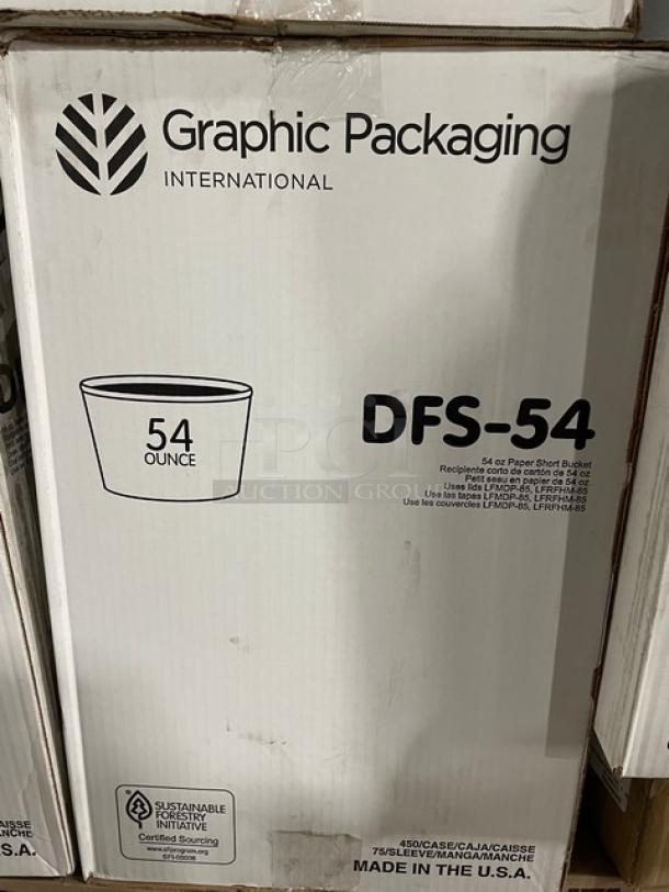 NEW! MIXED PALLET! HFA Commercial 46-Oz. Gourmet-To-Go Smoothwall Oblong Food Containers! With Dome Style Lids! 150/Case! Model: 4219-45-150WDL! With Graphic Packaging Commercial 54-Oz. Short Paper Food Buckets! 450/Case! Model: DFS-54! With Hospitality Brands Uber Bar Tools Series Commercial 50-Ml. Tempered Glass Cocktail Essentials Bitters Bottles! With Stainless Steel Constructed/Copper Accent Top! 6/Case! Model: 46/X-043-C! With Jars USA Jardin De Maguelone Series Commercial Round Soup Plates! Model: JA965013! With Felt+Fat Commercial 3" Diameter Satin Matte Spice Bowls! With Commercial Ceramic Satin 5" x 1-3/4" Dessert Bowls! With Hospitality Brands Vitrified Porcelain 4.5" Umbra Sauce/Dip Dish! Model: HT9066-006! ALL NEW IN THE BOX! 46X Your Bid! - Image 5 of 12
