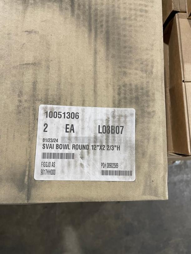NEW! MIXED PALLET! Figgjo Norway 1000 Series Commercial 7-4/5 Oz. Handled Cups! Model: 1060HH000! With Figgjo Norway Commercial Round 12" SVAI Bowls! Model: 9017HH000! With Figgjo Norway Commercial Round 16" SVAI Bowls! Model: 9015HH000! With Homer Laughlin 1582 American Rose Series Commercial Rolled-Edge Oval Dinnerware Platters! With Figgjo Norway 1000 Series Commercial 101.5 Oz. Bowls! Model: 1081HH000! & MORE! ALL NEW IN THE BOX! 49X Your Bid! - Image 5 of 10