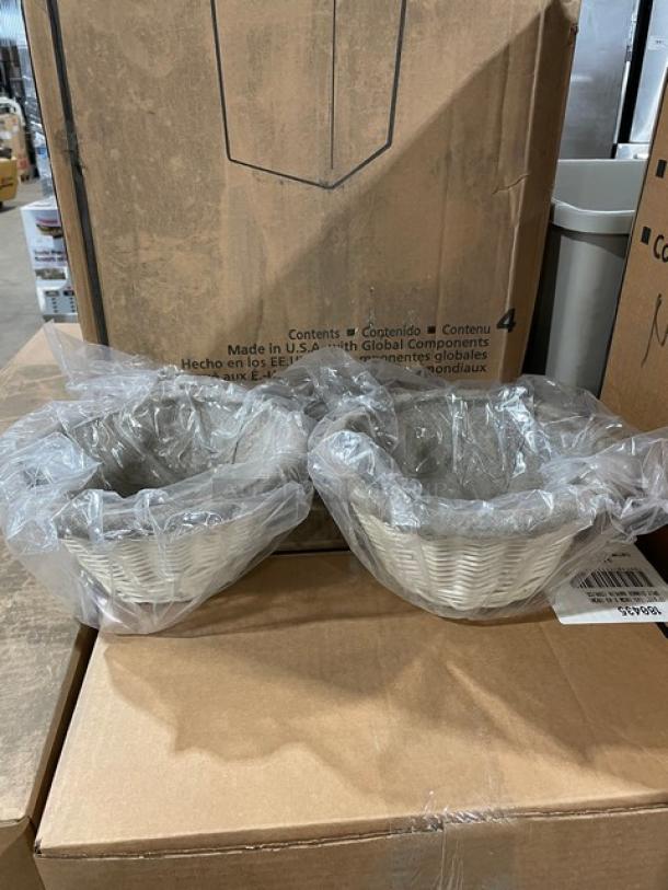 NEW! MIXED PALLET! Rubbermaid Commercial Beige Untouchable Square Containers/Trash Bins! Model: FG395800BEIG! With Hoffmaster Commercial Earthwise Recycled Kraft 2-Ply Dinner Napkins! Model: 317-D6! With Matfer Bourgeat Commercial Banneton Linen Lined Wickerd Proofing Baskets! Model: 118510! 19X Your Bid! - Image 9 of 12