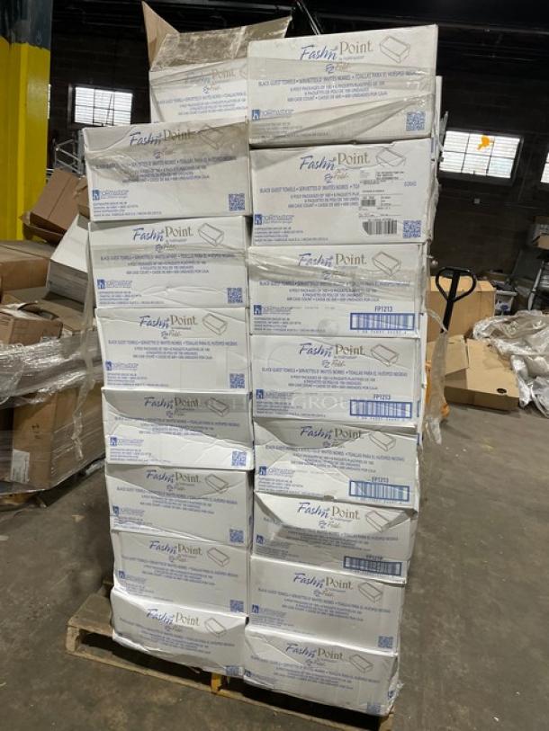 NEW! FULL PALLET! Hoffmaster FashnPoint Series Commercial Black Ultra-Ply EZ-Fold Guest Towels/Dinner Napkins! Model: FP1213! ALL NEW IN THE BOX! 46X Your Bid! - Image 2 of 8