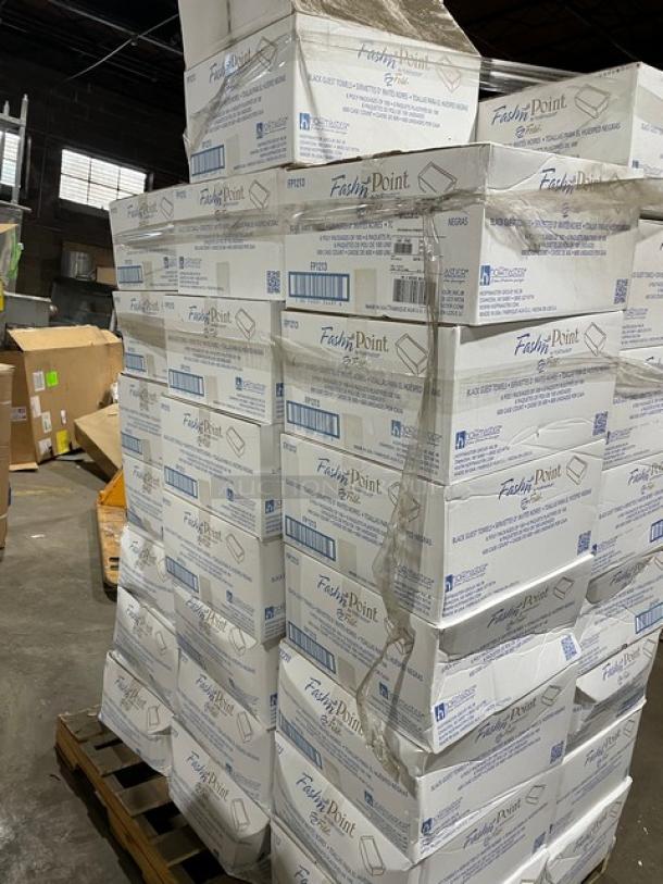 NEW! FULL PALLET! Hoffmaster FashnPoint Series Commercial Black Ultra-Ply EZ-Fold Guest Towels/Dinner Napkins! Model: FP1213! ALL NEW IN THE BOX! 46X Your Bid! - Image 3 of 8
