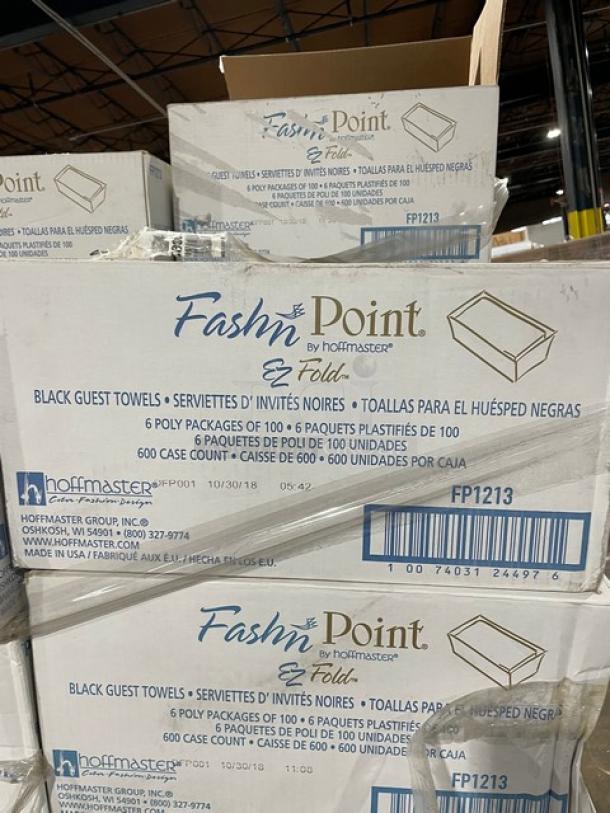 NEW! FULL PALLET! Hoffmaster FashnPoint Series Commercial Black Ultra-Ply EZ-Fold Guest Towels/Dinner Napkins! Model: FP1213! ALL NEW IN THE BOX! 46X Your Bid! - Image 5 of 8