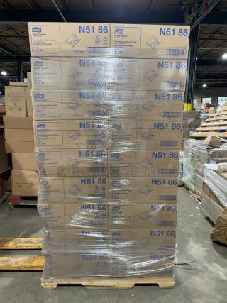 NEW! FULL PALLET! Tork Commercial White 1-Ply Universal 1/8-Fold Dinner Napkins! Model: N51 86! ALL NEW IN THE BOX! 36X Your Bid!