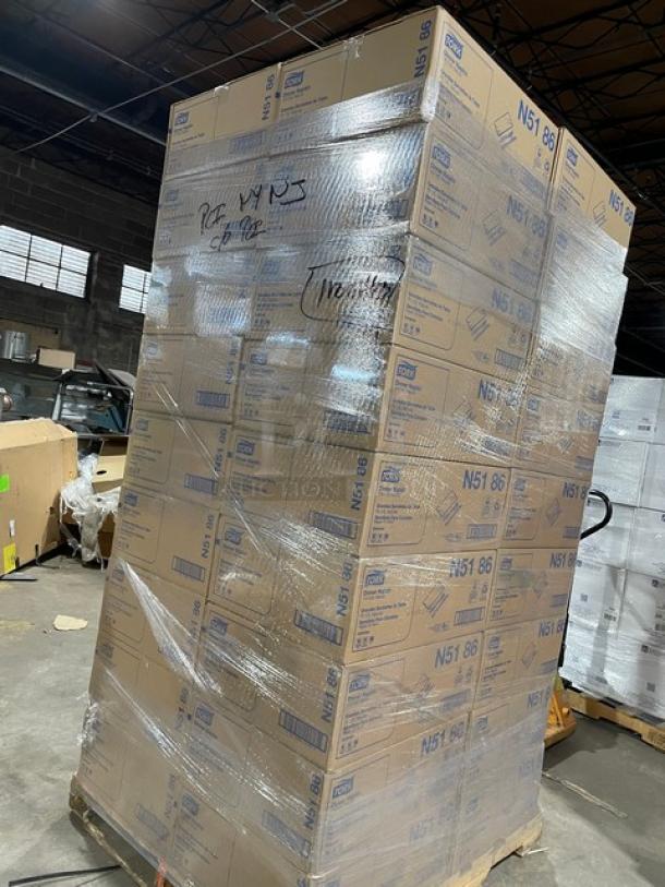 NEW! FULL PALLET! Tork Commercial White 1-Ply Universal 1/8-Fold Dinner Napkins! Model: N51 86! ALL NEW IN THE BOX! 36X Your Bid! - Image 4 of 6