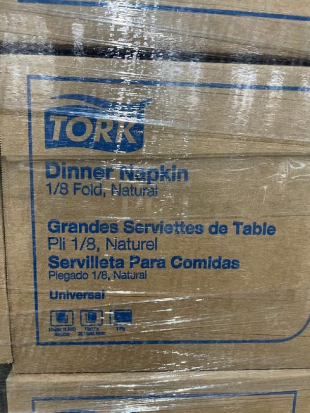NEW! FULL PALLET! Tork Commercial White 1-Ply Universal 1/8-Fold Dinner Napkins! Model: N51 86! ALL NEW IN THE BOX! 36X Your Bid! - Image 5 of 6