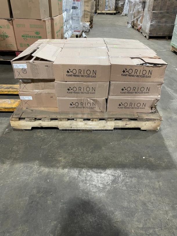 NEW! FULL PALLET! Orion Commercial White Marbled Confetti All-Purpose Glassware! Model: G167-WS! 12/Case! ALL NEW IN THE BOX! 24X Your Bid! - Image 1 of 12