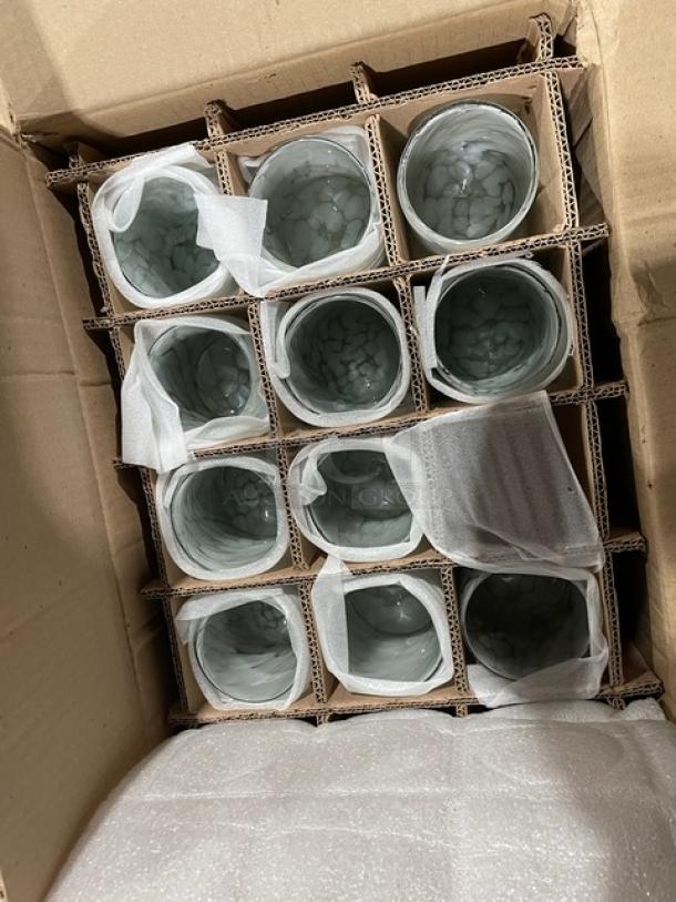 NEW! FULL PALLET! Orion Commercial White Marbled Confetti All-Purpose Glassware! Model: G167-WS! 12/Case! ALL NEW IN THE BOX! 24X Your Bid! - Image 5 of 12