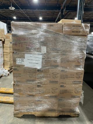 NEW! FULL PALLET! HFA Commercial Aluminum 20 Oz. Smoothwall Gourmet-To-Go Food Containers! With Clear Dome Lids! 150/Case! Model: 4217-45-150WDL! ALL NEW IN THE BOX! 103X Your Bid!