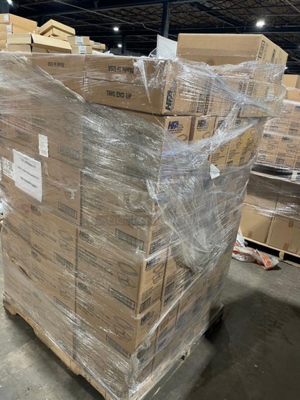NEW! FULL PALLET! HFA Commercial Aluminum 20 Oz. Smoothwall Gourmet-To-Go Food Containers! With Clear Dome Lids! 150/Case! Model: 4217-45-150WDL! ALL NEW IN THE BOX! 103X Your Bid! - Image 2 of 8
