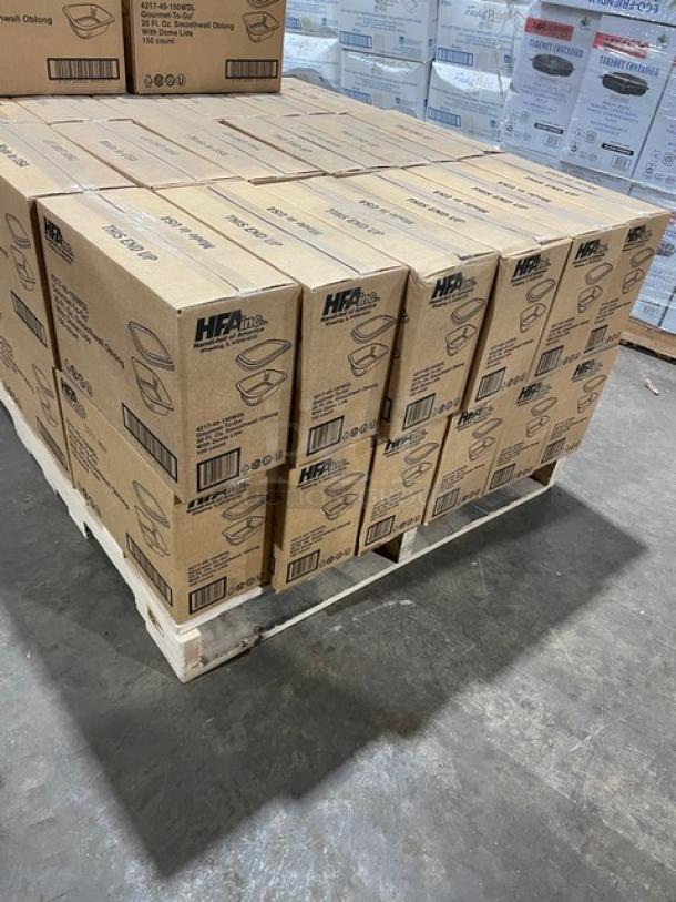NEW! FULL PALLET! HFA Commercial Aluminum 20 Oz. Smoothwall Gourmet-To-Go Food Containers! With Clear Dome Lids! 150/Case! Model: 4217-45-150WDL! ALL NEW IN THE BOX! 38X Your Bid! - Image 3 of 9