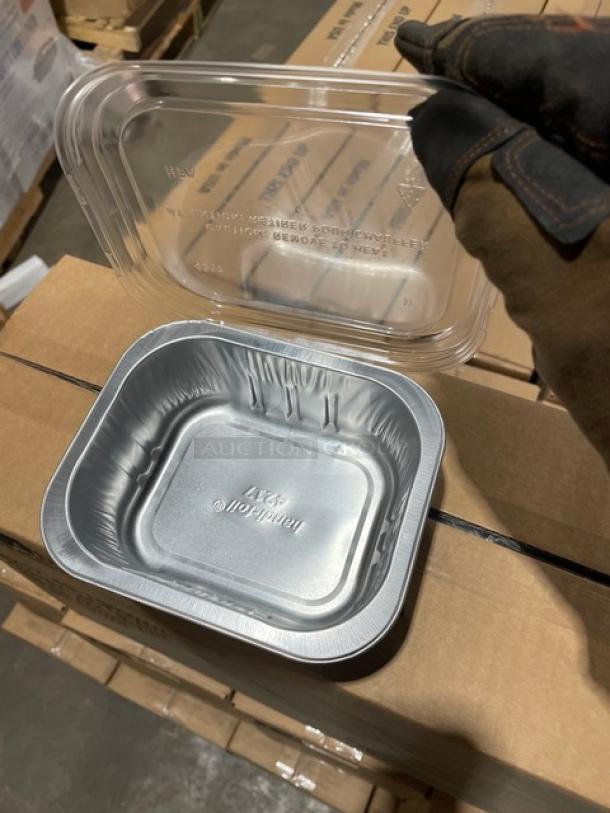 NEW! FULL PALLET! HFA Commercial Aluminum 20 Oz. Smoothwall Gourmet-To-Go Food Containers! With Clear Dome Lids! 150/Case! Model: 4217-45-150WDL! ALL NEW IN THE BOX! 38X Your Bid! - Image 8 of 9