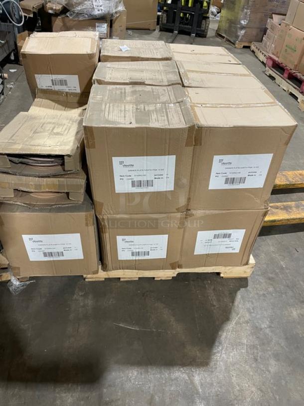 NEW! FULL PALLET! Steelite International Robert Gordon Series Commercial Earth Pink 10" Round Dinner Plates! 12/Case! Model: 6155RG100! ALL NEW IN THE BOX! 17X Your Bid! - Image 3 of 9