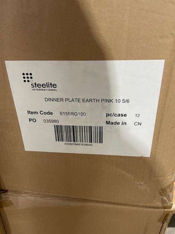 NEW! FULL PALLET! Steelite International Robert Gordon Series Commercial Earth Pink 10" Round Dinner Plates! 12/Case! Model: 6155RG100! ALL NEW IN THE BOX! 17X Your Bid! - Image 5 of 9