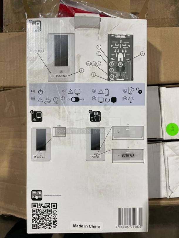 NEW! FULL PALLET! Diversey IntelliCare Series Commercial White Wall-Mounted Hybrid Hand Sanitizer/Soap Dispensers! 6/Case! Model: D6205568! ALL NEW IN THE BOX! 10X Your Bid! - Image 6 of 7
