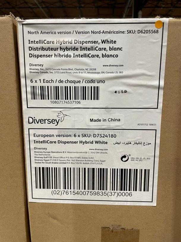 NEW! FULL PALLET! Diversey IntelliCare Series Commercial White Wall-Mounted Hybrid Hand Sanitizer/Soap Dispensers! 6/Case! Model: D6205568! ALL NEW IN THE BOX! 10X Your Bid! - Image 7 of 7