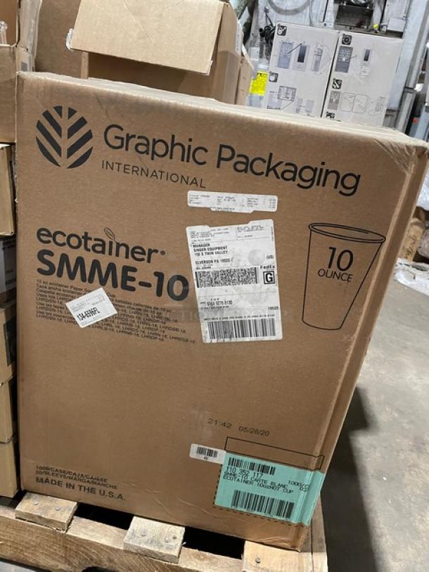 NEW! MIXED PALLET! Graphic Packaging Ecotainer Commercial 10 Oz. Paper Hot Cups! 1,000/Case! Model: SMME-10! With Hospitality Brands Commercial Violet Purple 10 Oz. Forum Amethyst Dessert/Sample Glasses! Model: FG 879101-016! With Diversey IntelliCare Series Commercial White Wall-Mounted Hybrid Hand Sanitizer/Soap Dispensers! Model: D7524180! With Chef & Sommelier Commercial Krysta Construction 11.5 Oz. Hi-Ball Glasses! Model: L5754C! With Felt+Fat Commercial 32 Oz. Entree/Nesting Bowls! Model: FW-RP-007014! With Urban Bar USA Commercial Octagonal Bostan Shaker Cups! Model: UB3285! & More! ALL NEW IN THE BOX! 47X Your Bid! - Image 5 of 11