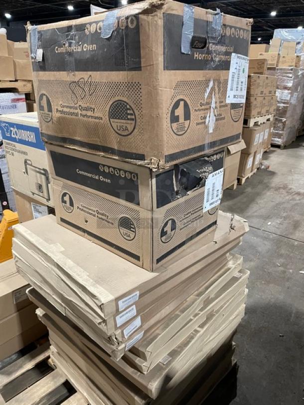 NEW! MIXED PALLET! Zojirushi Commercial Electric Powered Countertop Rice Cooker/Warmer! Model: NYC-36! With American Package Co. Commercial White Heavyweight 27"x27" Table Covers! Model: 27x27HY400! With MenuMaster Commercial Electric Powered Countertop Microwave Oven! Model: MCS10DSE! With Amana Commercial Electric Powered Countertop Microwave Oven! Model: RMS10TSA! With Cambro Camwear Series Commercial Clear 2 Qt. Measuring Cups! Model: 200MCCW135! With Commercial Fun & Games Style Placemats! Model: PG01003! ALL NEW IN THE BOX! 28X Your Bid! - Image 4 of 10