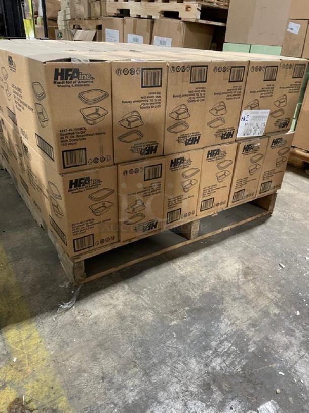 NEW! FULL PALLET! HFA Commercial Aluminum 20 Oz. Smoothwall Gourmet-To-Go Food Containers! With Clear Dome Lids! 150/Case! Model: 4217-45-150WDL! ALL NEW IN THE BOX! 36X Your Bid! - Image 3 of 7