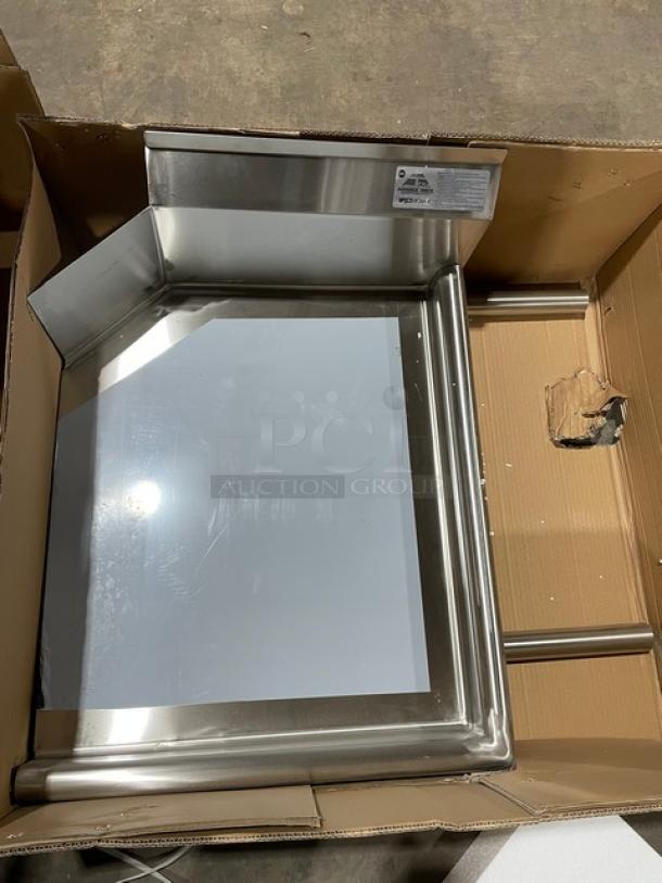 NEW! IN THE BOX! Advance Tabco Commercial Stainless Steel Heavy-Duty Clean Straight Design 24" Right Side Dishtable! With Back Splash! Model: DTC-S70-24R-X! - Image 5 of 8