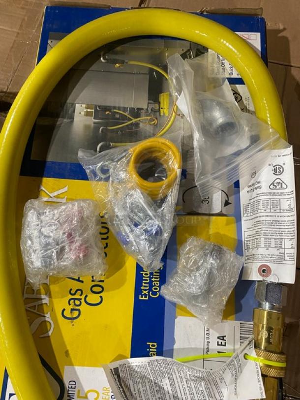 BRAND NEW! IN THE BOX! T&S Safe-T-Link Commercial Yellow FreeSpin Fitting 48" Quick Connect/Disconnect Gas Appliance Hose Kit! Model: HG-4D-48SK! 2X Your Bid! - Image 6 of 6