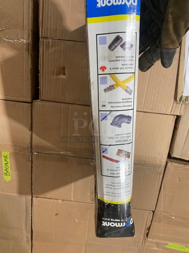 BRAND NEW! IN THE BOX! Dormont A Watts Brand Commercial Yellow 48" Stationary Gas Equipment Hose Connection Kit! Model: 1675NPKIT48! 2X Your Bid! - Image 3 of 6
