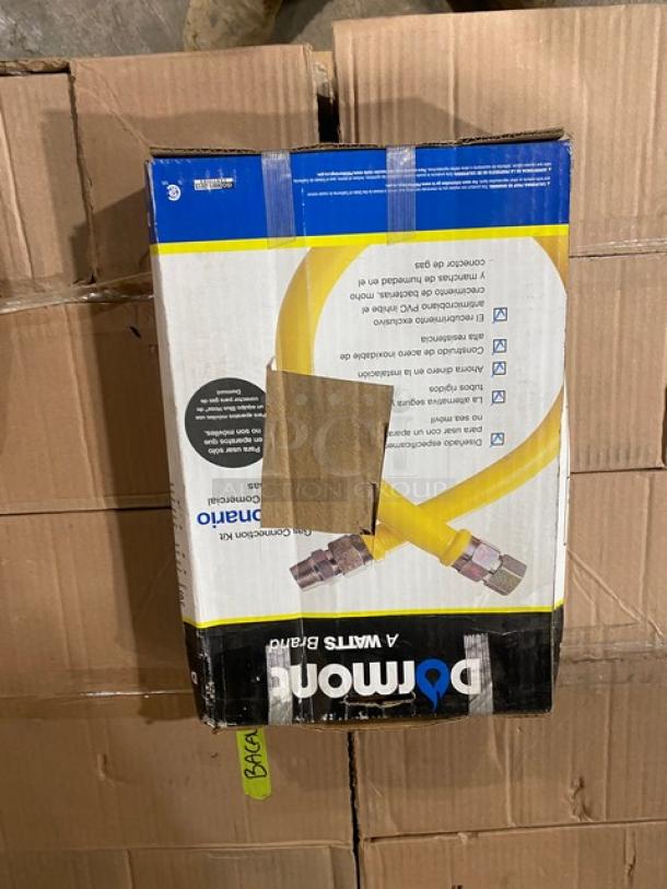 BRAND NEW! IN THE BOX! Dormont A Watts Brand Commercial Yellow 48" Stationary Gas Equipment Hose Connection Kit! Model: 1675NPKIT48! 2X Your Bid! - Image 4 of 6