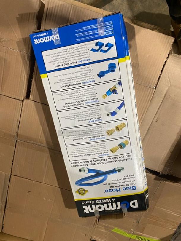 BRAND NEW! IN THE BOX! Dormont By A Watts Brand Commercial Blue 48" Quick Connect/Disconnect Gas Appliance Hose Kit! Model: 1675KIT2S48PS! 2X Your Bid! - Image 3 of 8