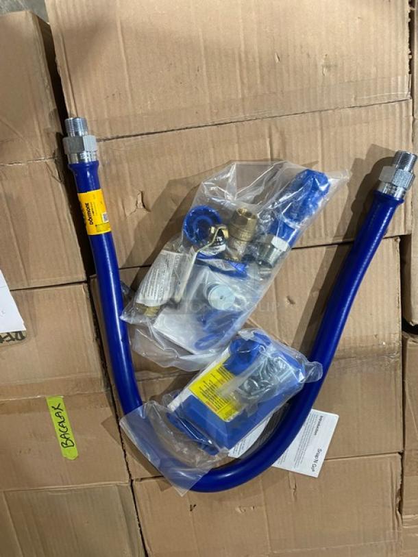 BRAND NEW! IN THE BOX! Dormont By A Watts Brand Commercial Blue 48" Quick Connect/Disconnect Gas Appliance Hose Kit! Model: 1675KIT2S48PS! 2X Your Bid! - Image 4 of 8