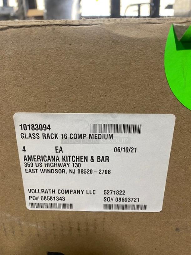 BRAND NEW! IN THE BOX! Vollrath Commercial Heavy-Duty 16 Compartment Full Size Cup/Glass Rack! 4/Case! All One Money! - Image 3 of 7
